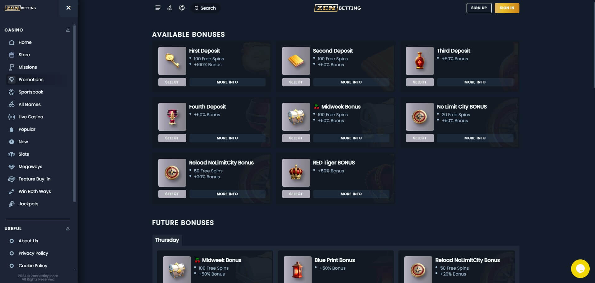 ZenBetting Casino Promotions