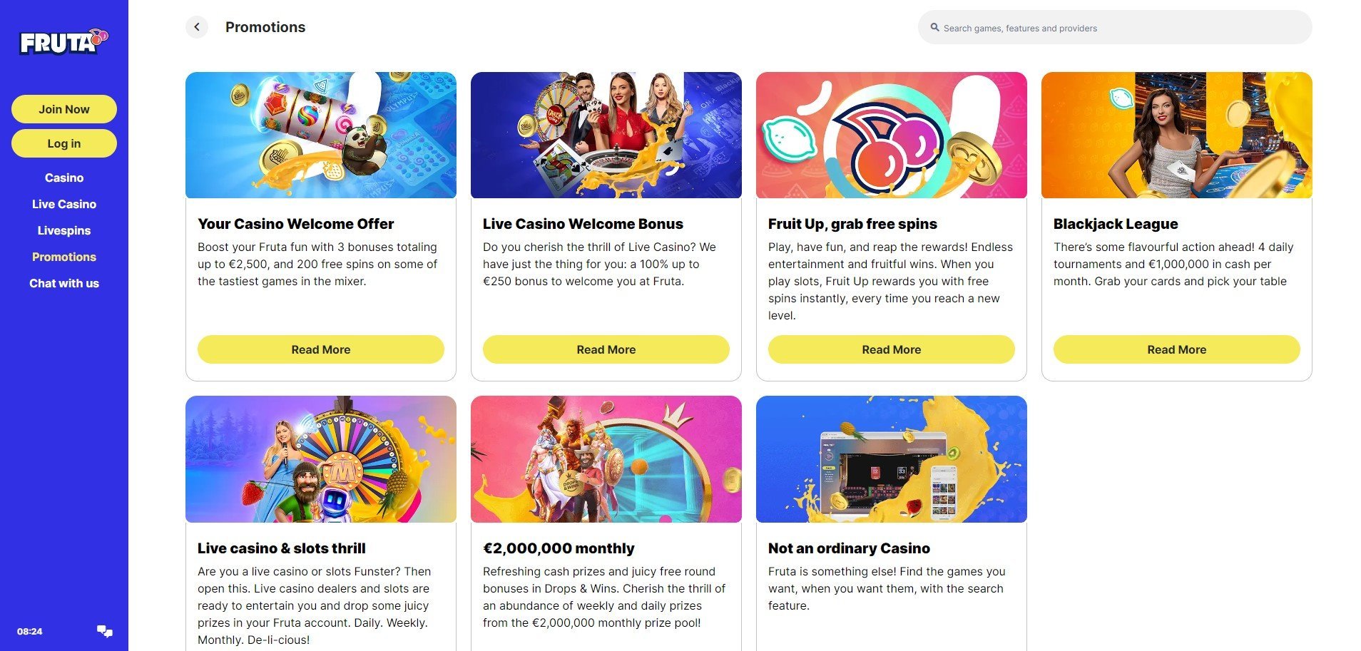 Fruta Casino Promotions