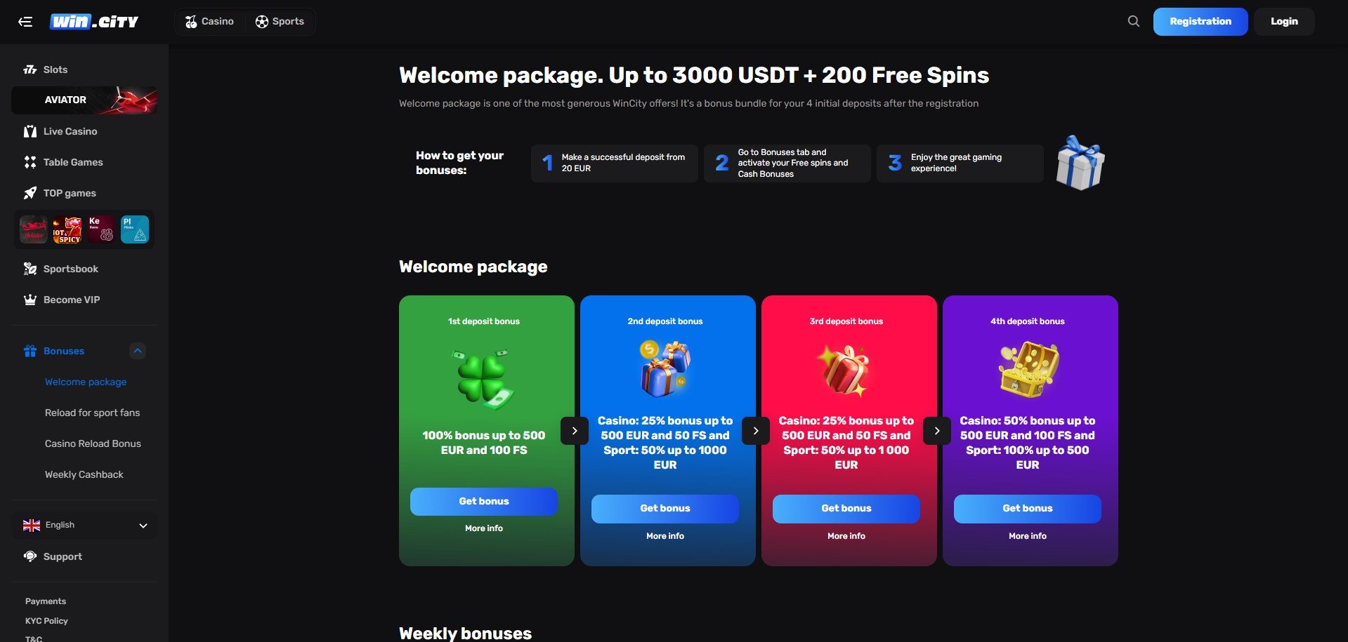 WinCity Casino Promotions