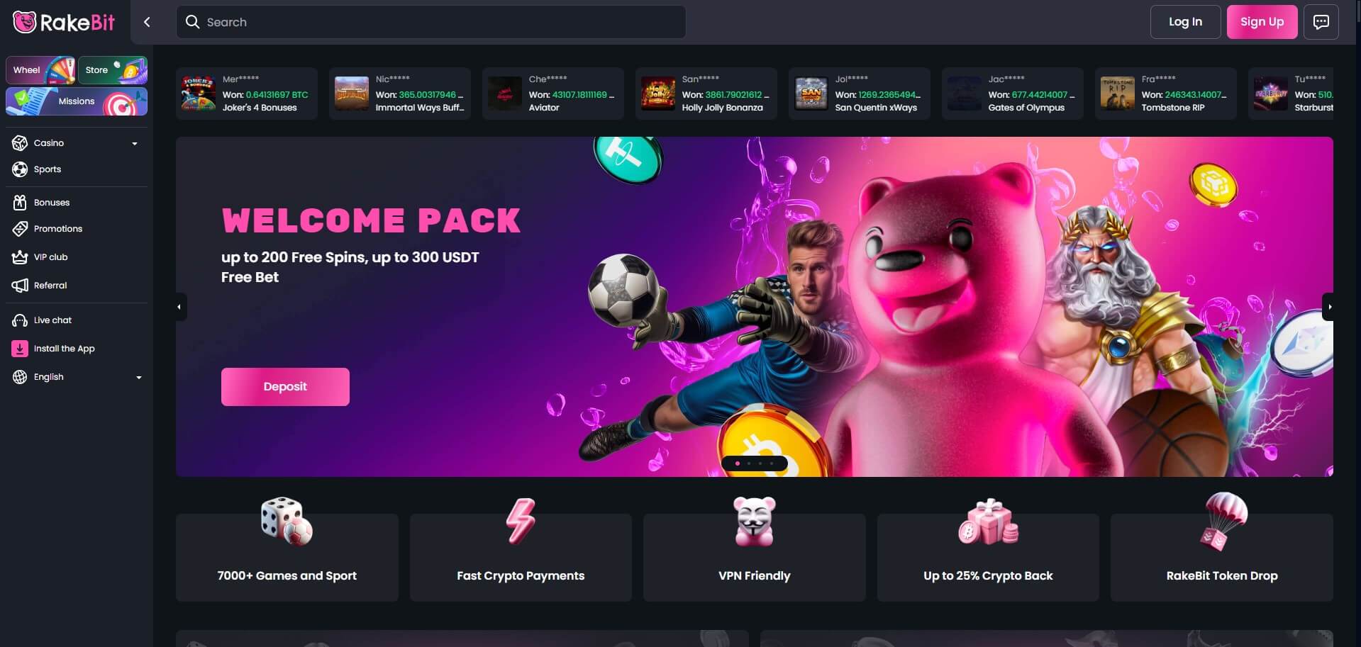 RakeBit Casino Review