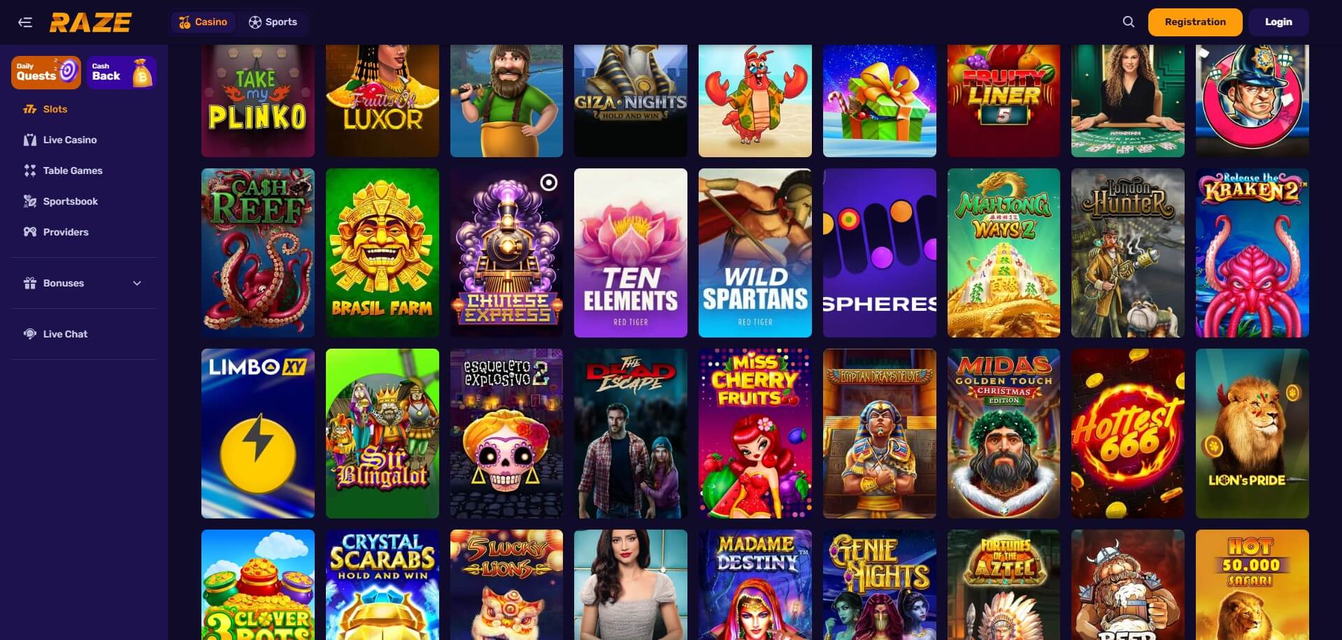 Raze Casino Games
