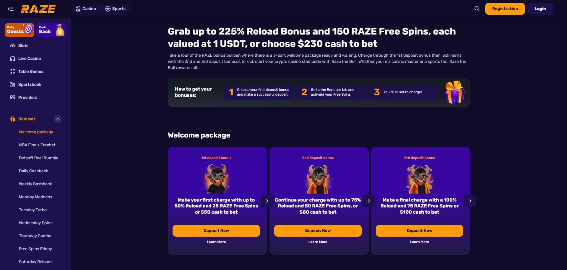 Raze Casino Promotions