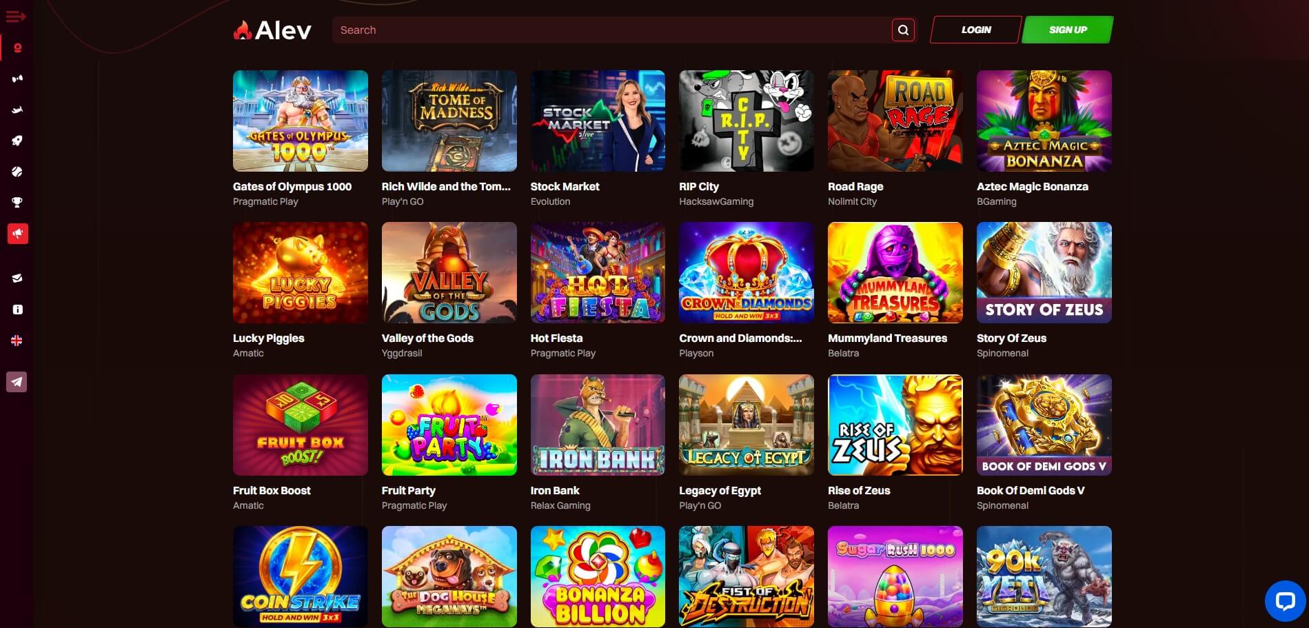 Alev Casino Games