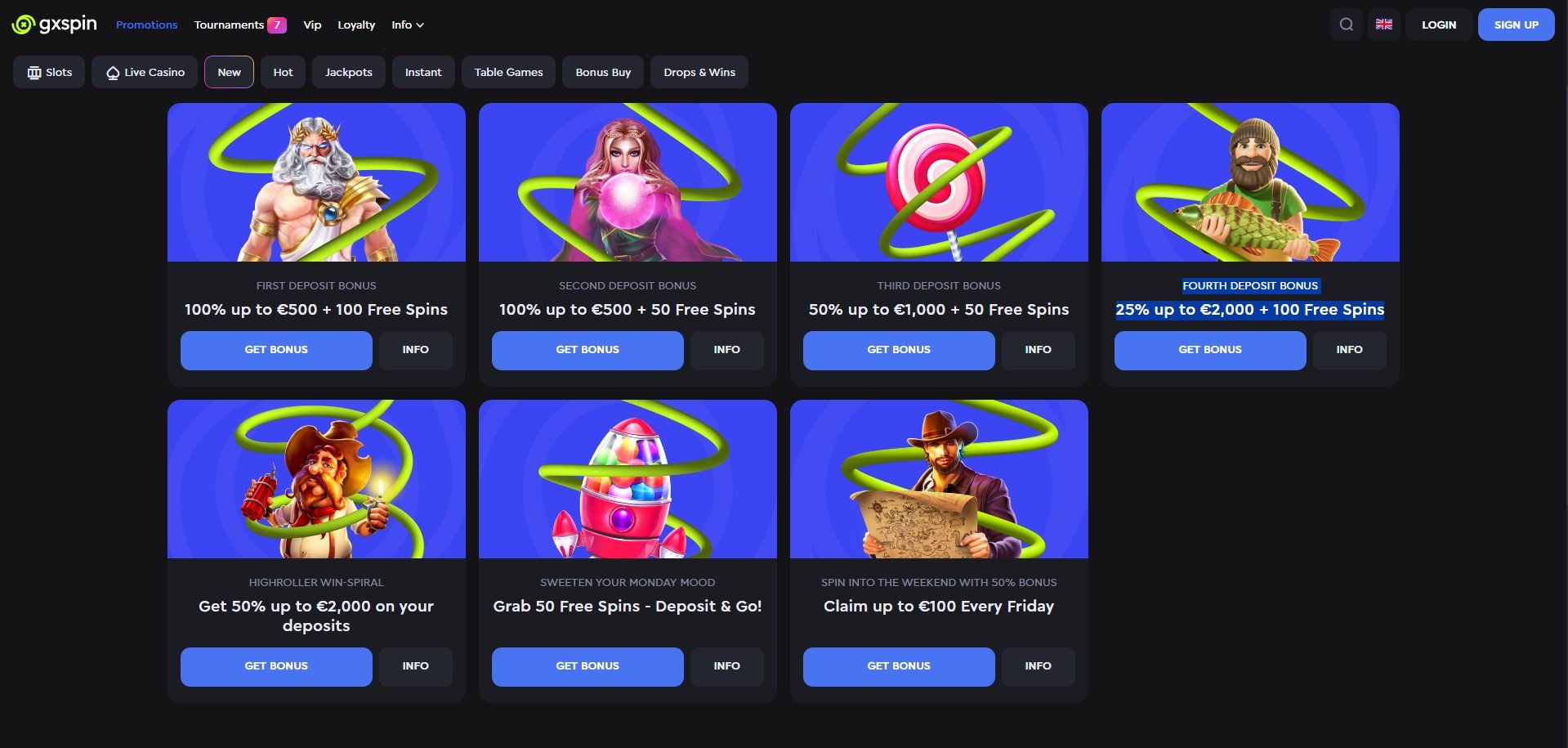 GxSpin Casino Promotions