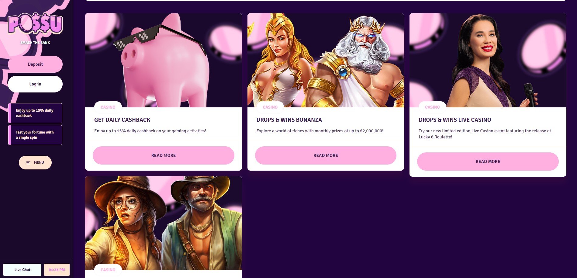 Possu Casino Promotions