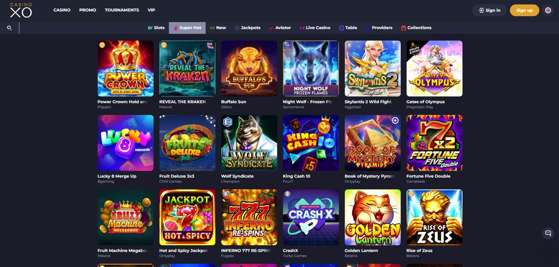 XO Casino Games