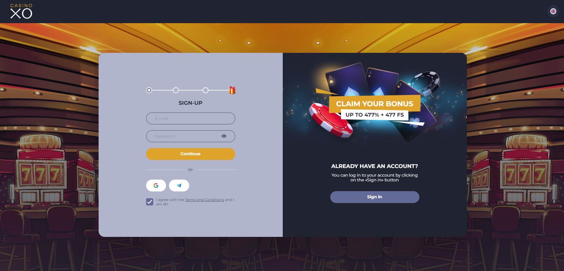 XO Casino Sign Up