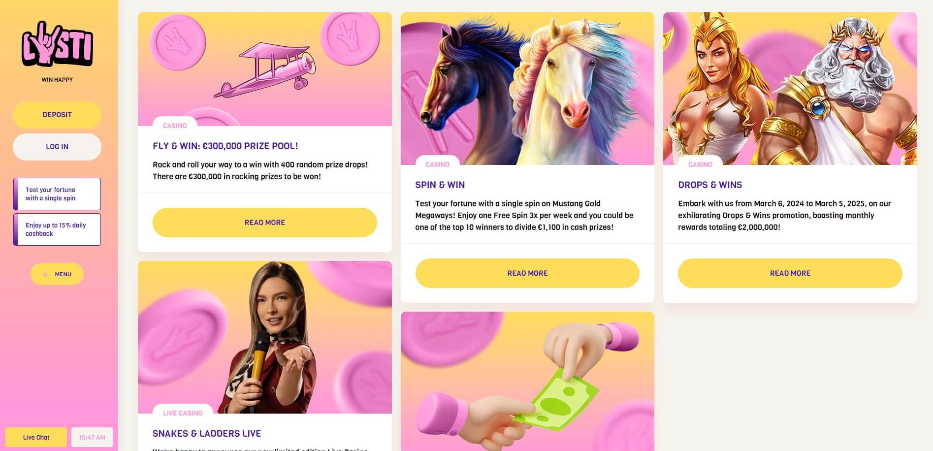 Lysti Casino Promotions