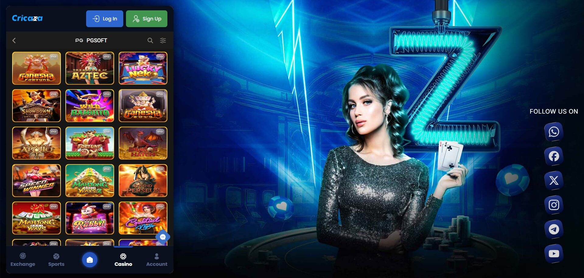 Cricaza Casino Games