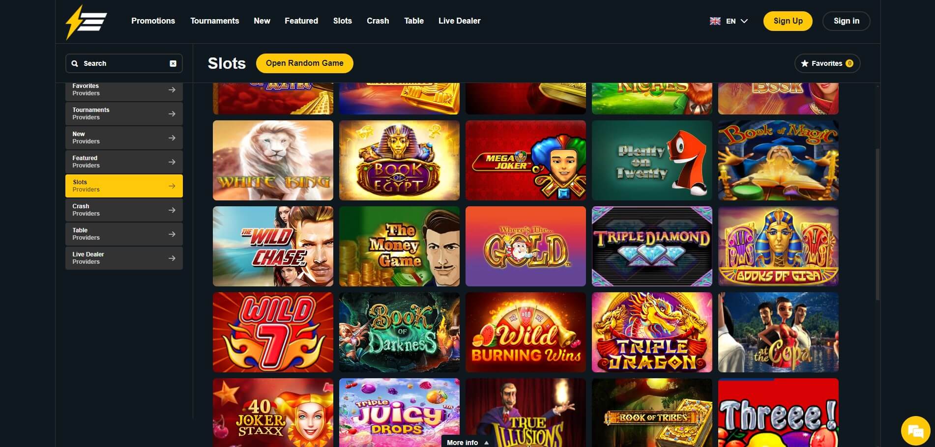 ElectricWins Casino Games