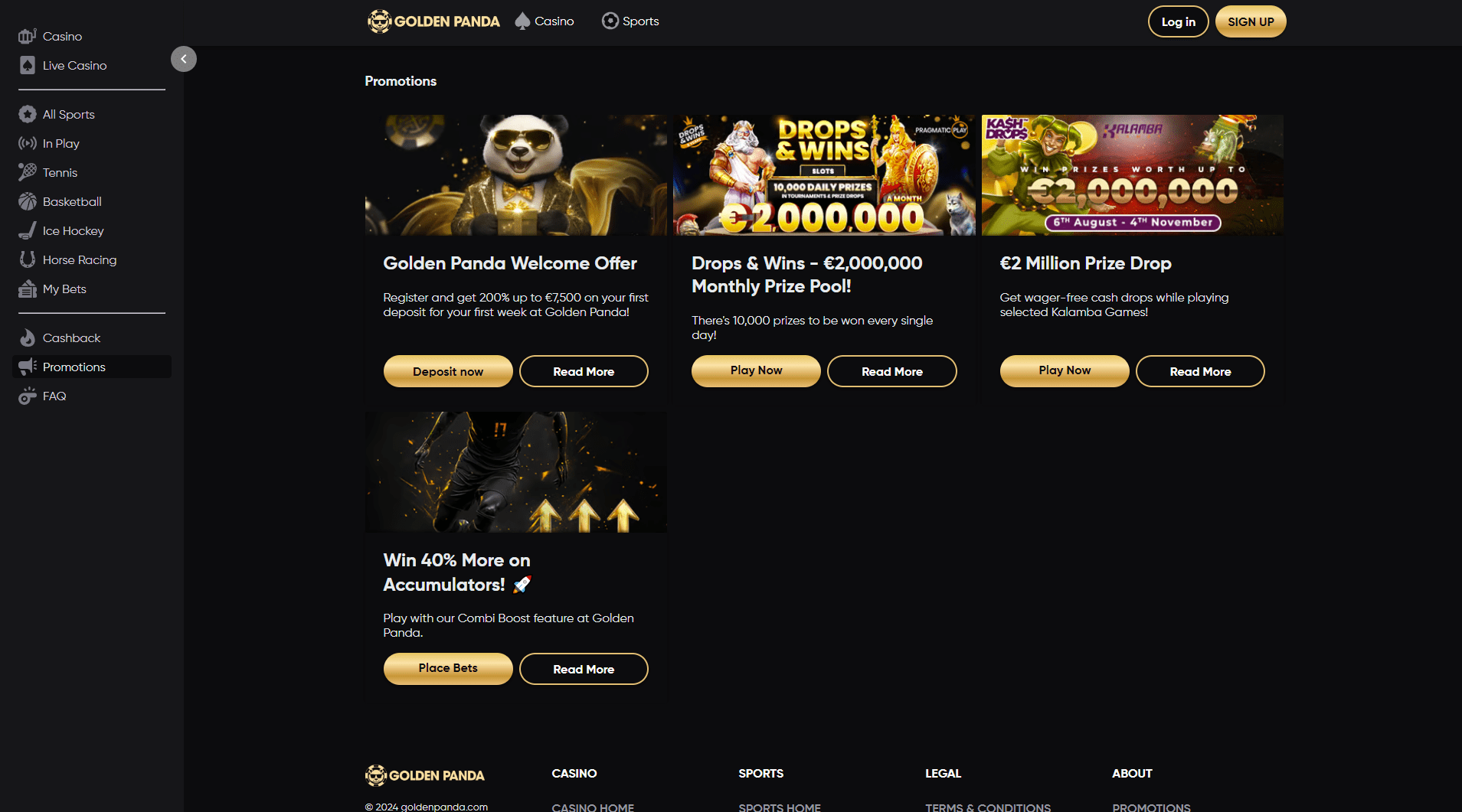 Golden Panda Casino Promotions