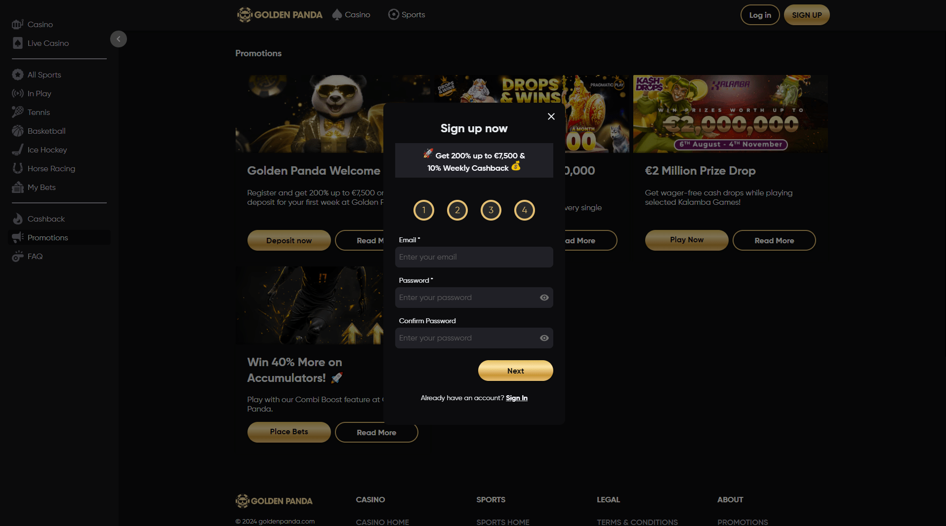 Golden Panda Casino Sign Up