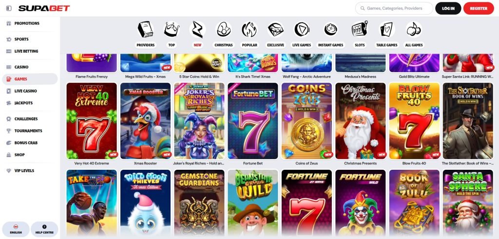Supabet Casino Games