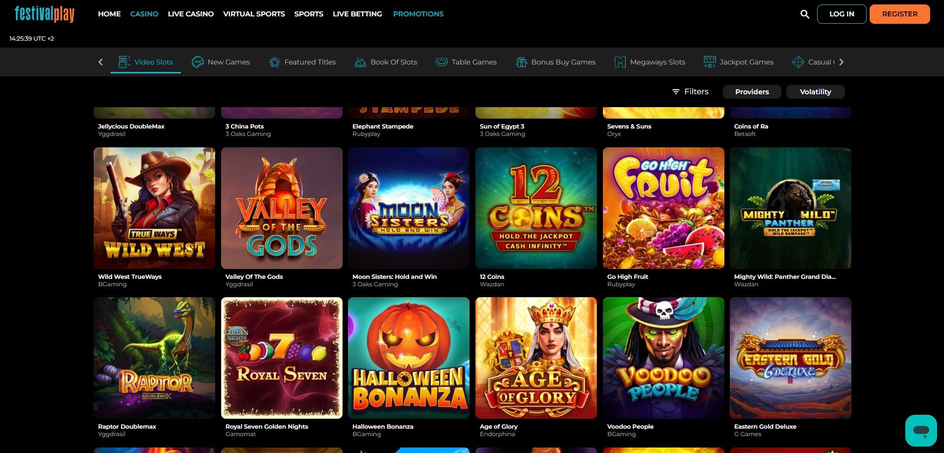 FestivalPlay Casino Games