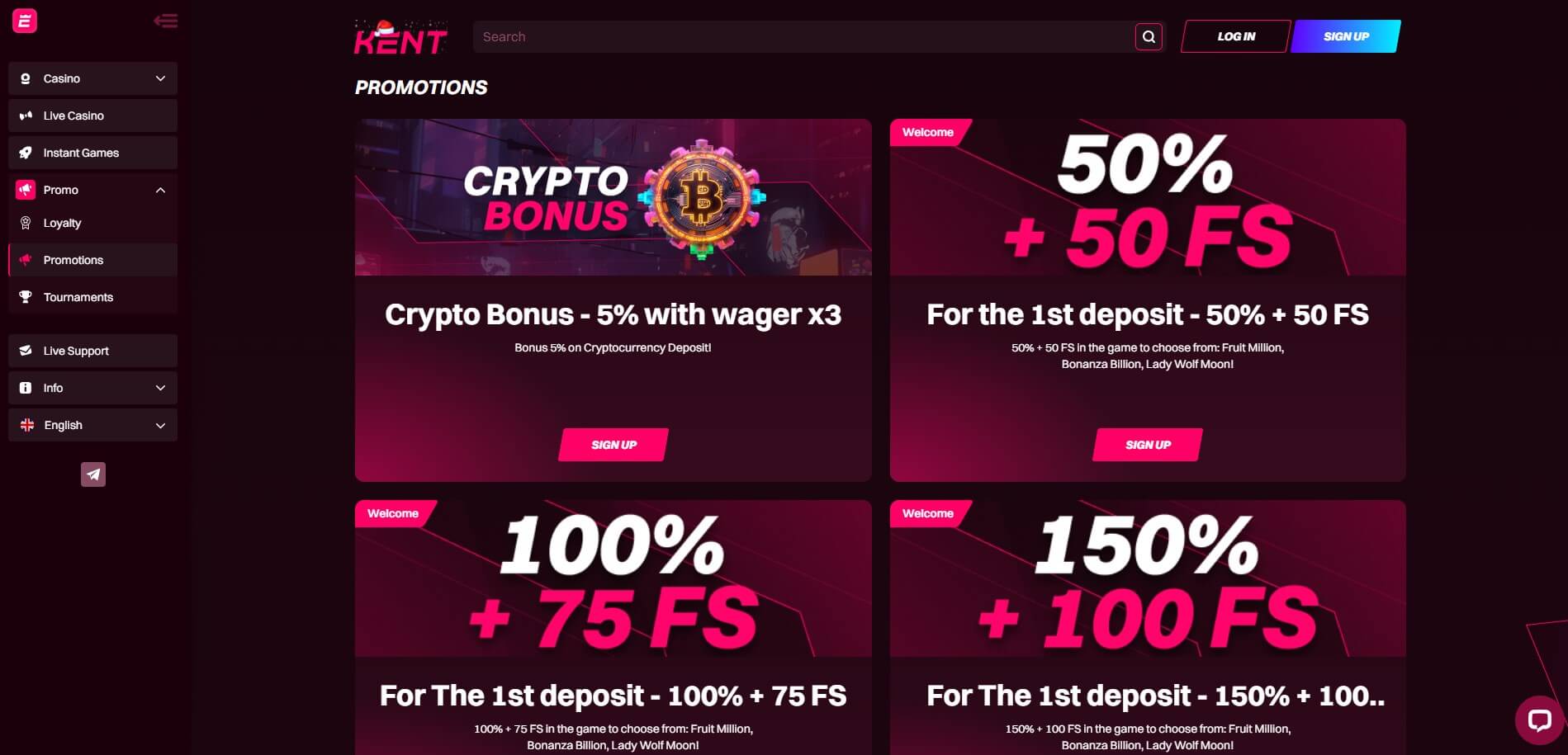 Kent Casino Promotions