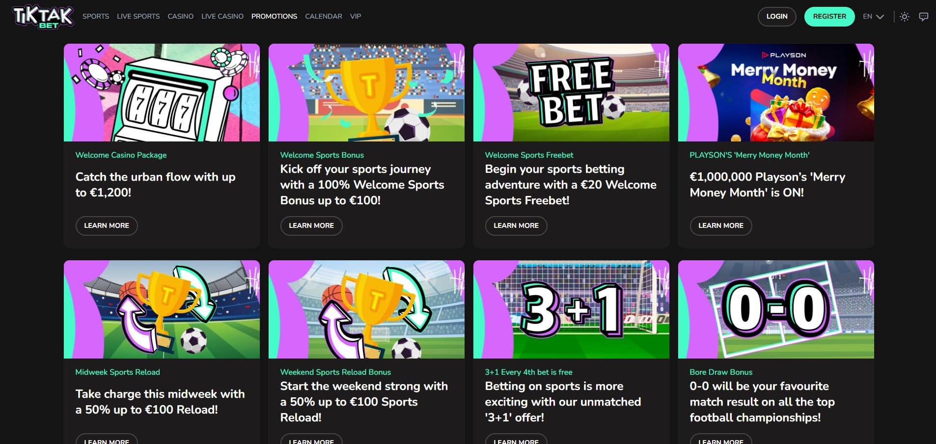 TikTakBet Casino Promotions