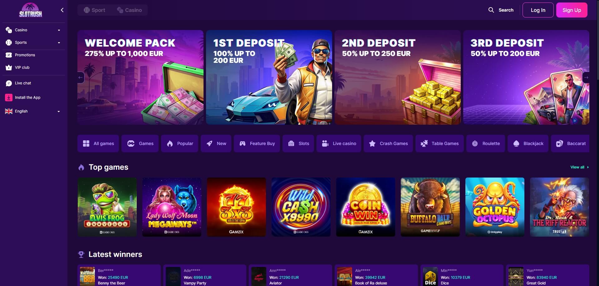 SlotRush Casino Review