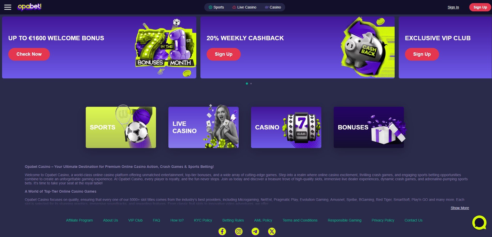 OpaBet Casino Review