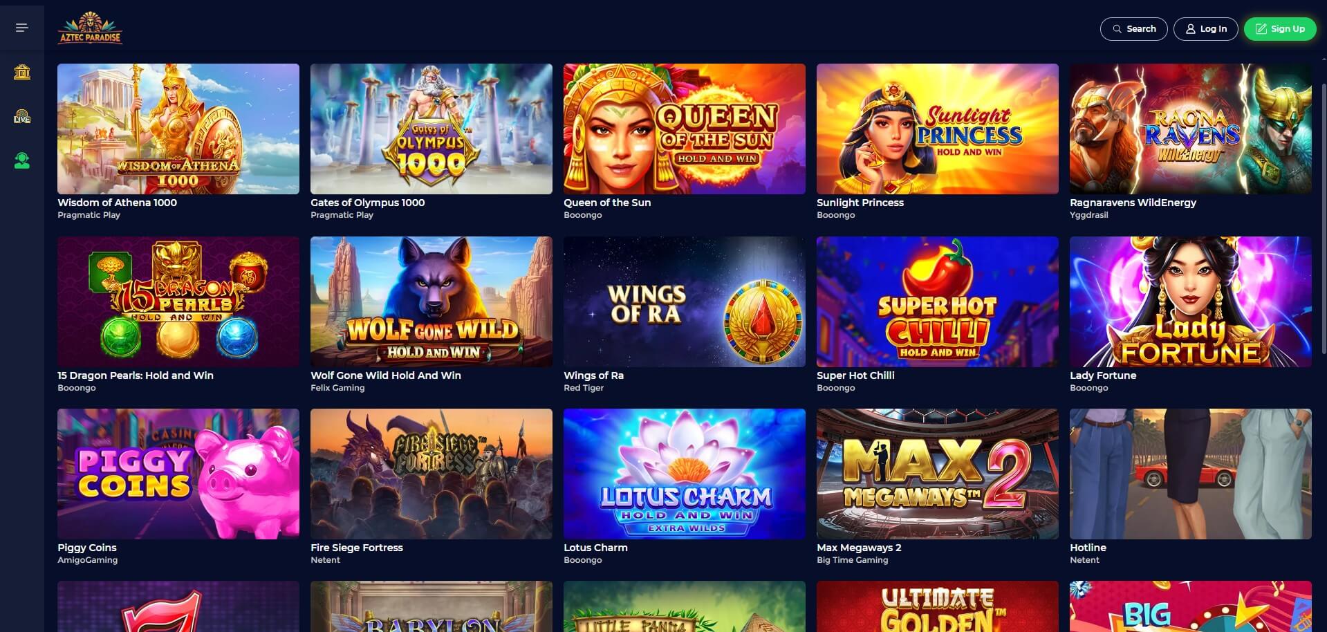 AztecParadise Casino Games