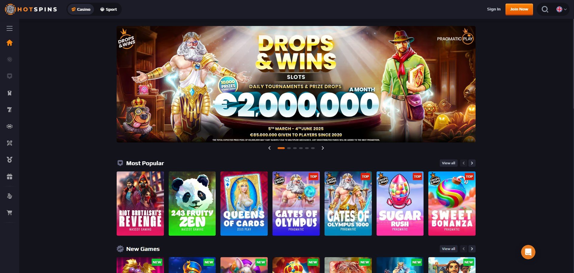 HotSpins.io Casino Review