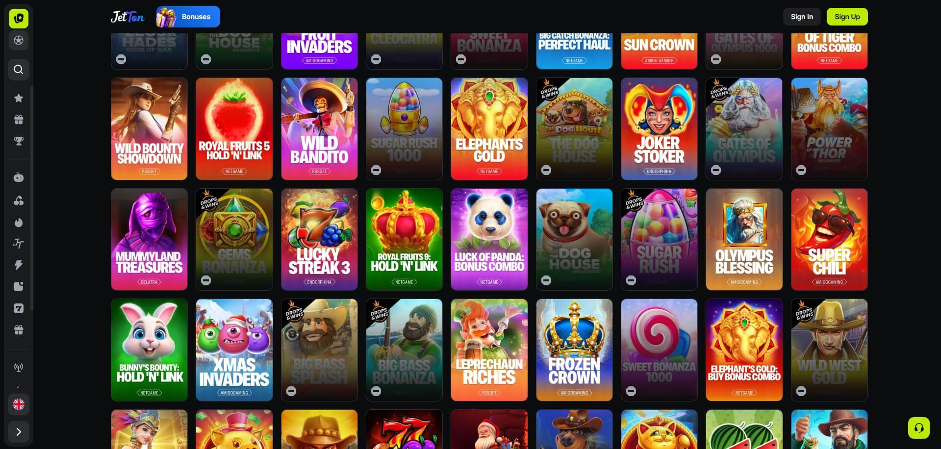 Jetton Casino Games