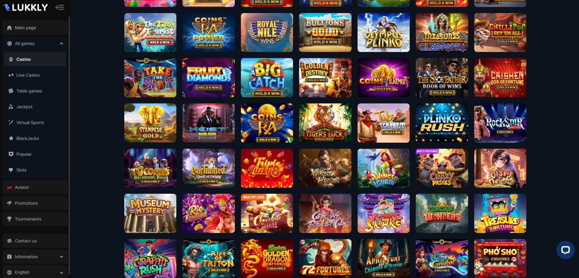 Lukkly Casino Games