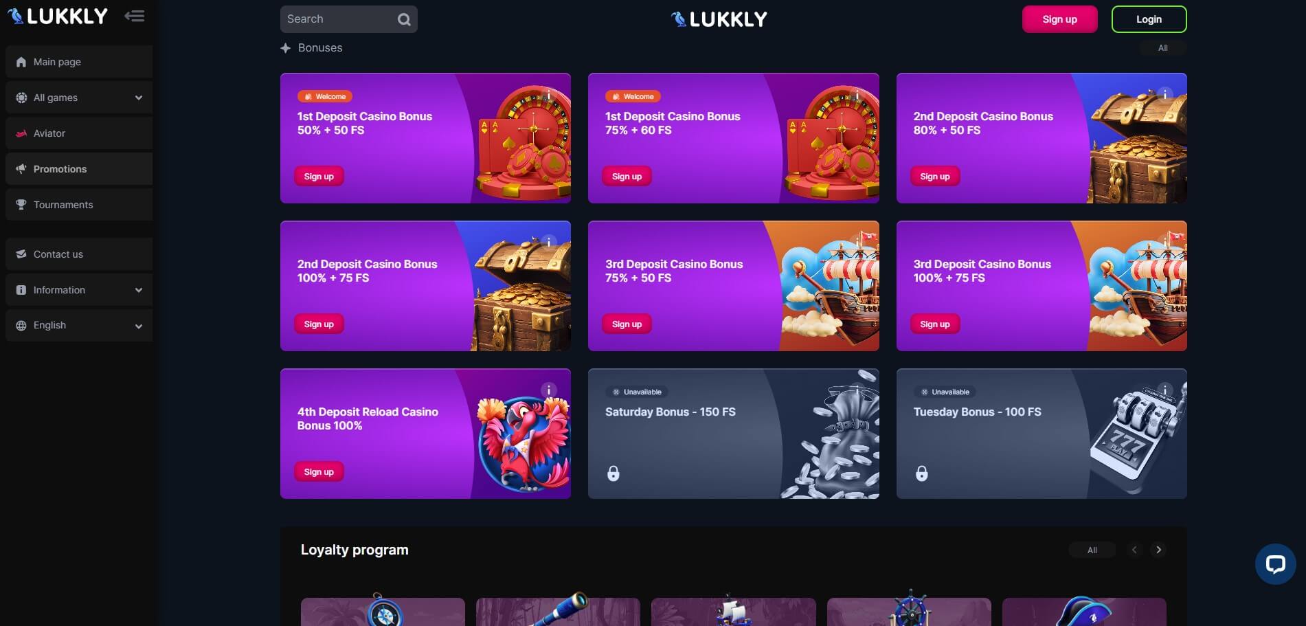 Lukkly Casino Promotions