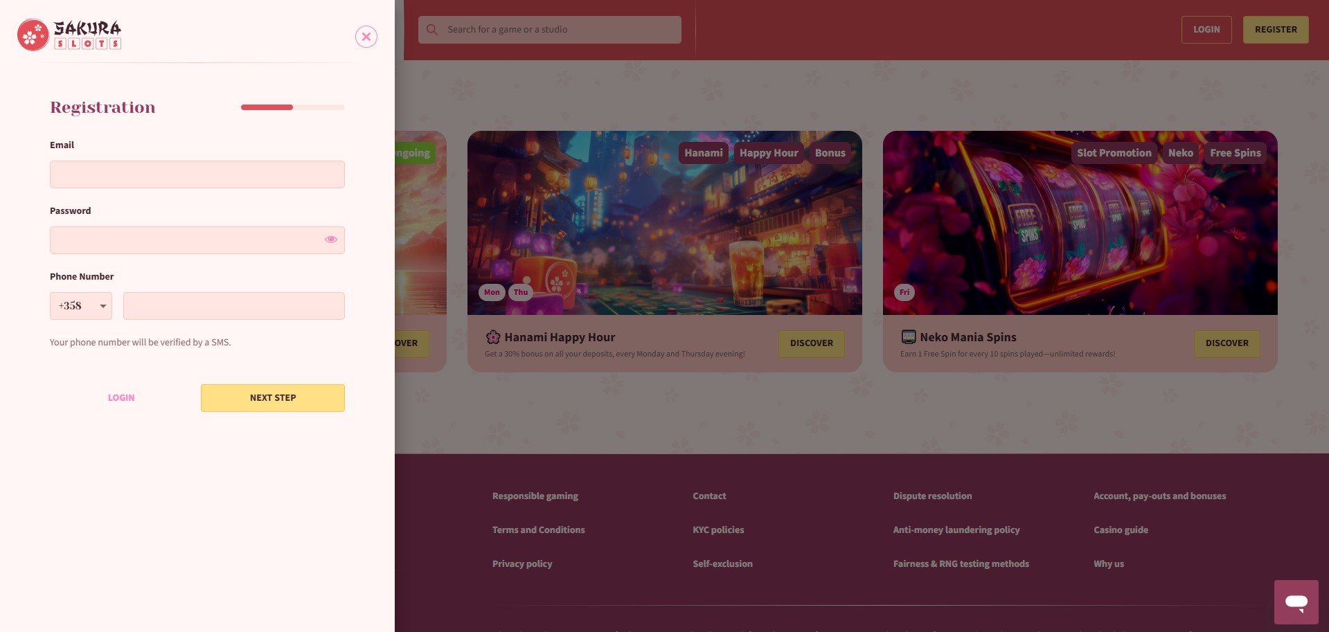 Sakura Slots Casino Sign Up
