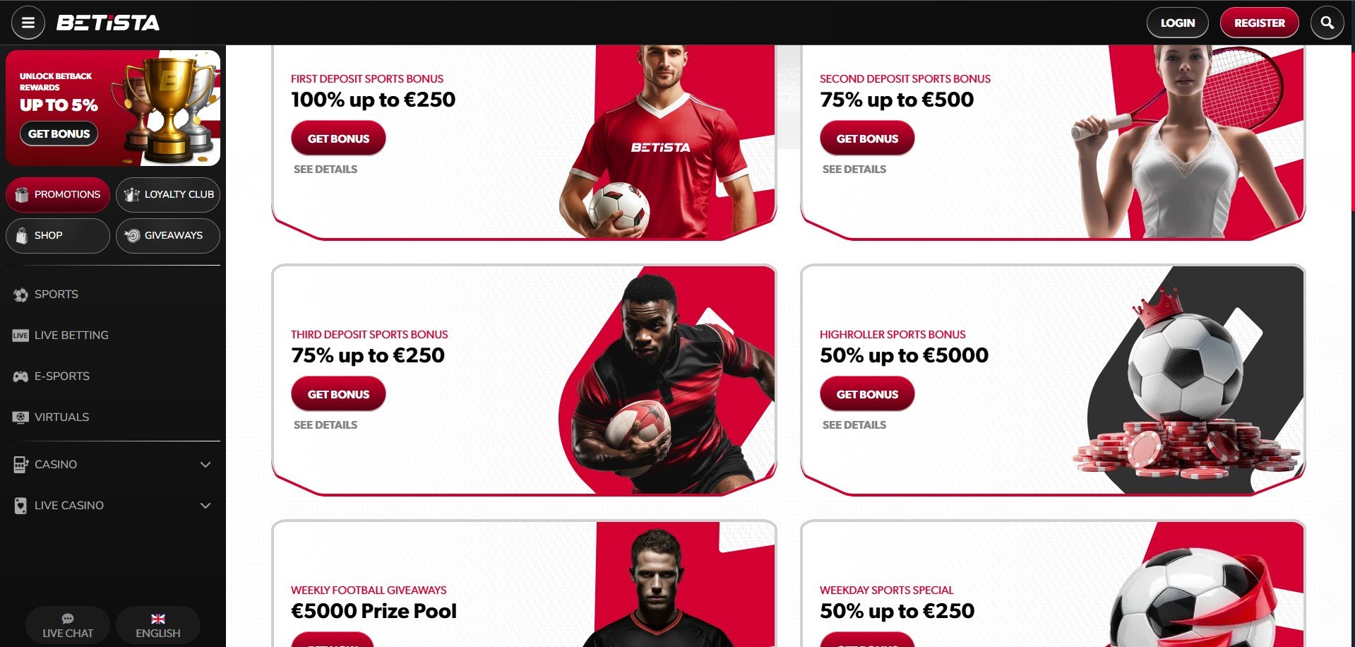 Betista Casino Promotions