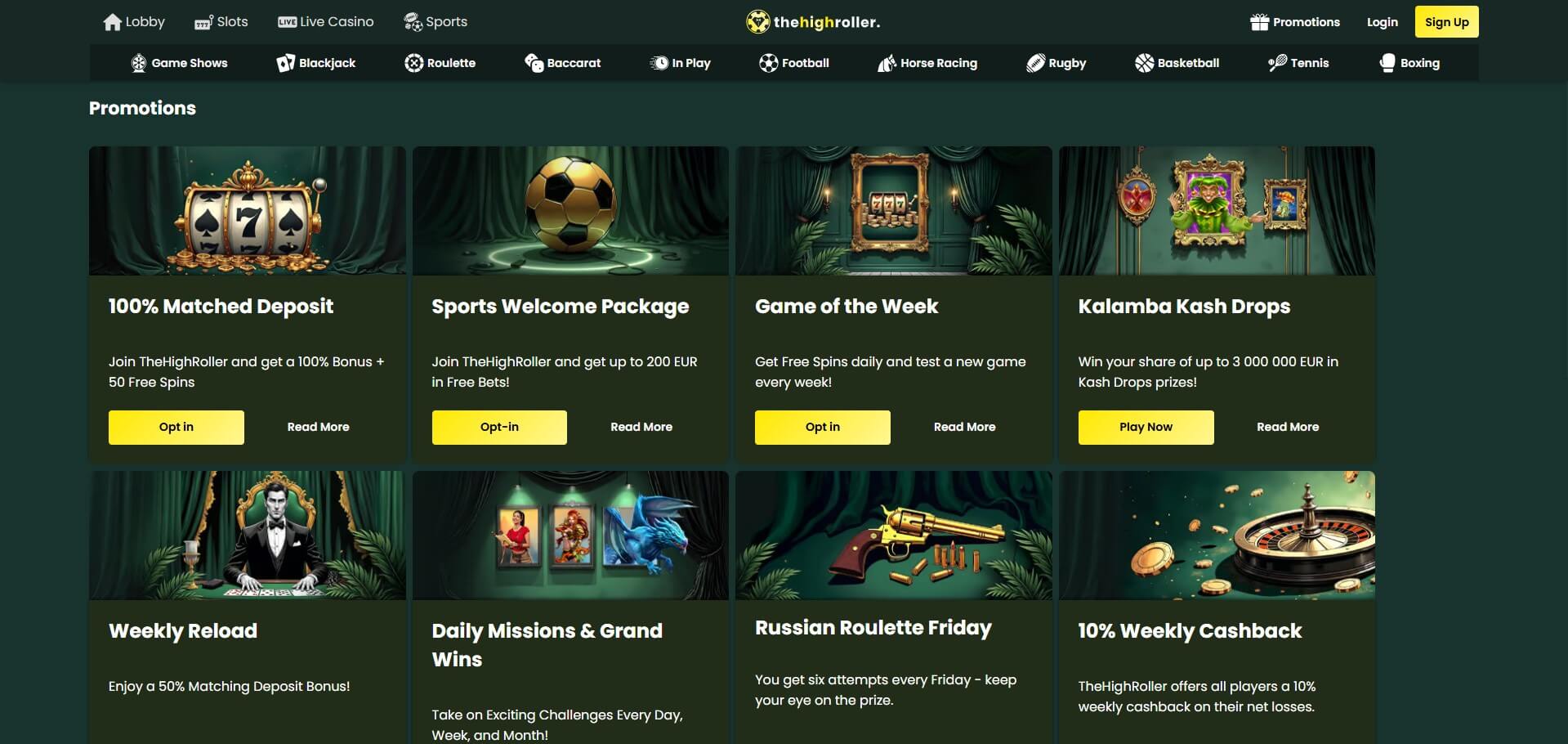 TheHighRoller Casino Promotions