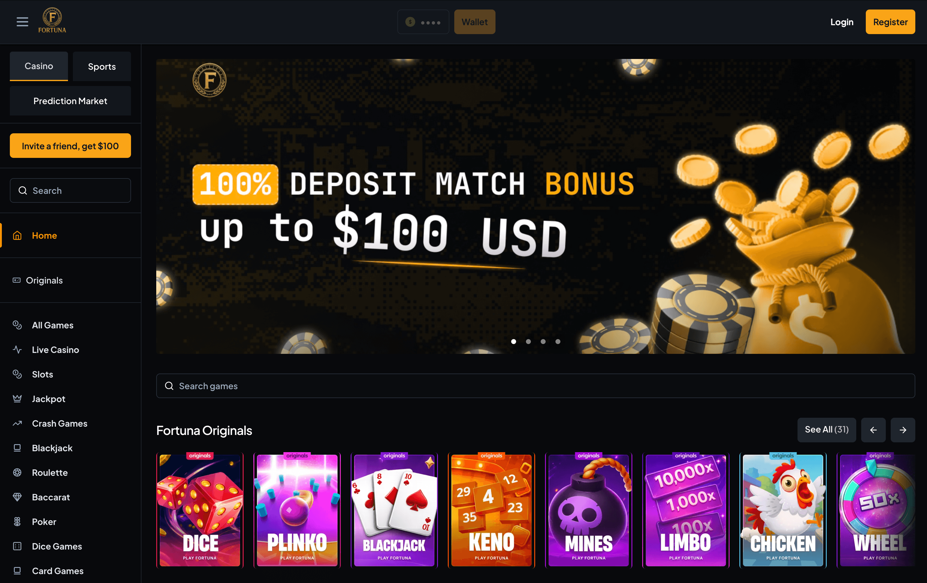 Fortuna Casino Lobby