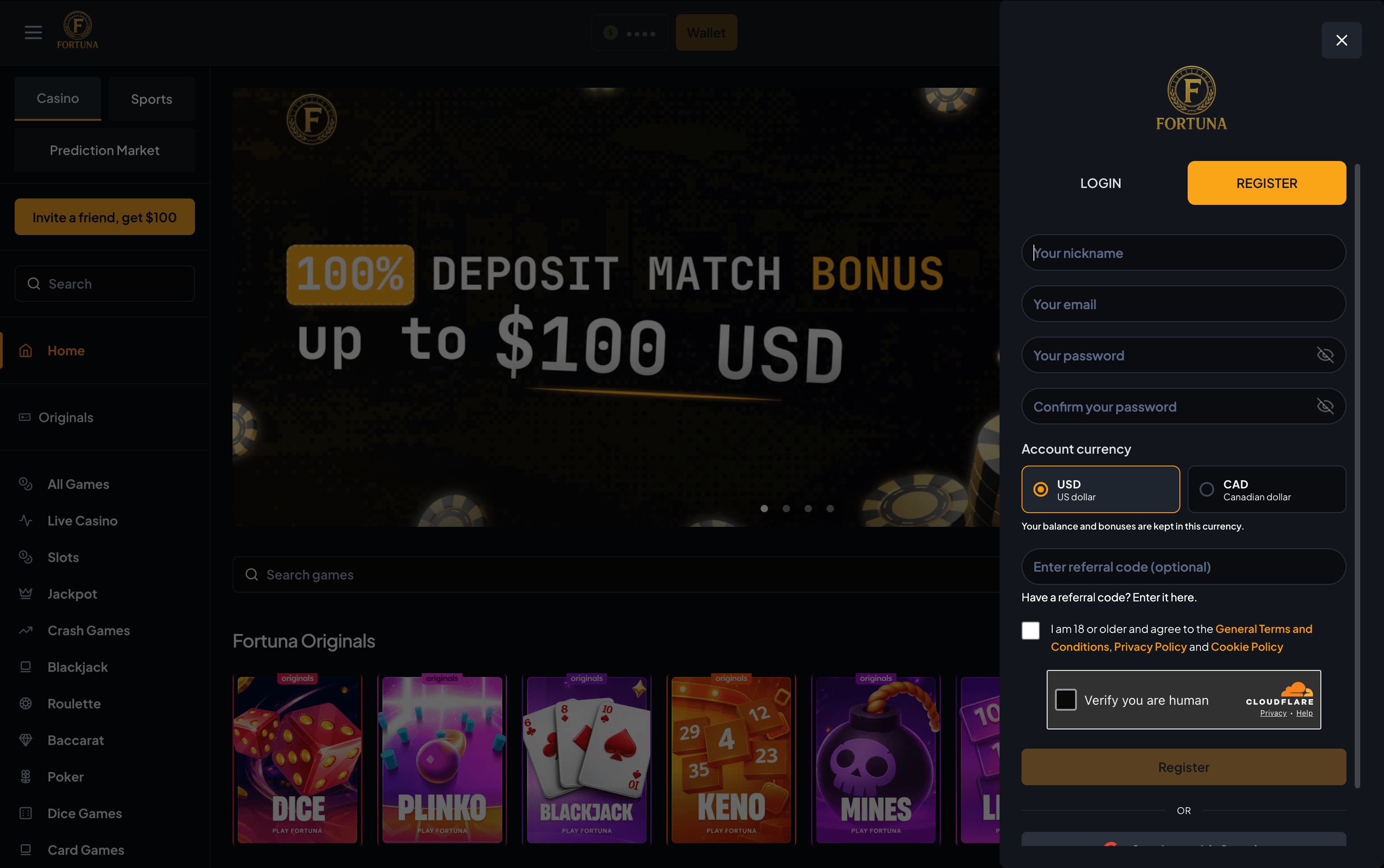 Fortuna Casino Sign Up