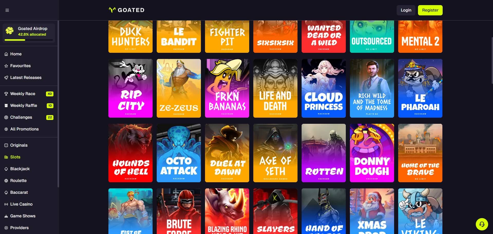 Goated Casino Games