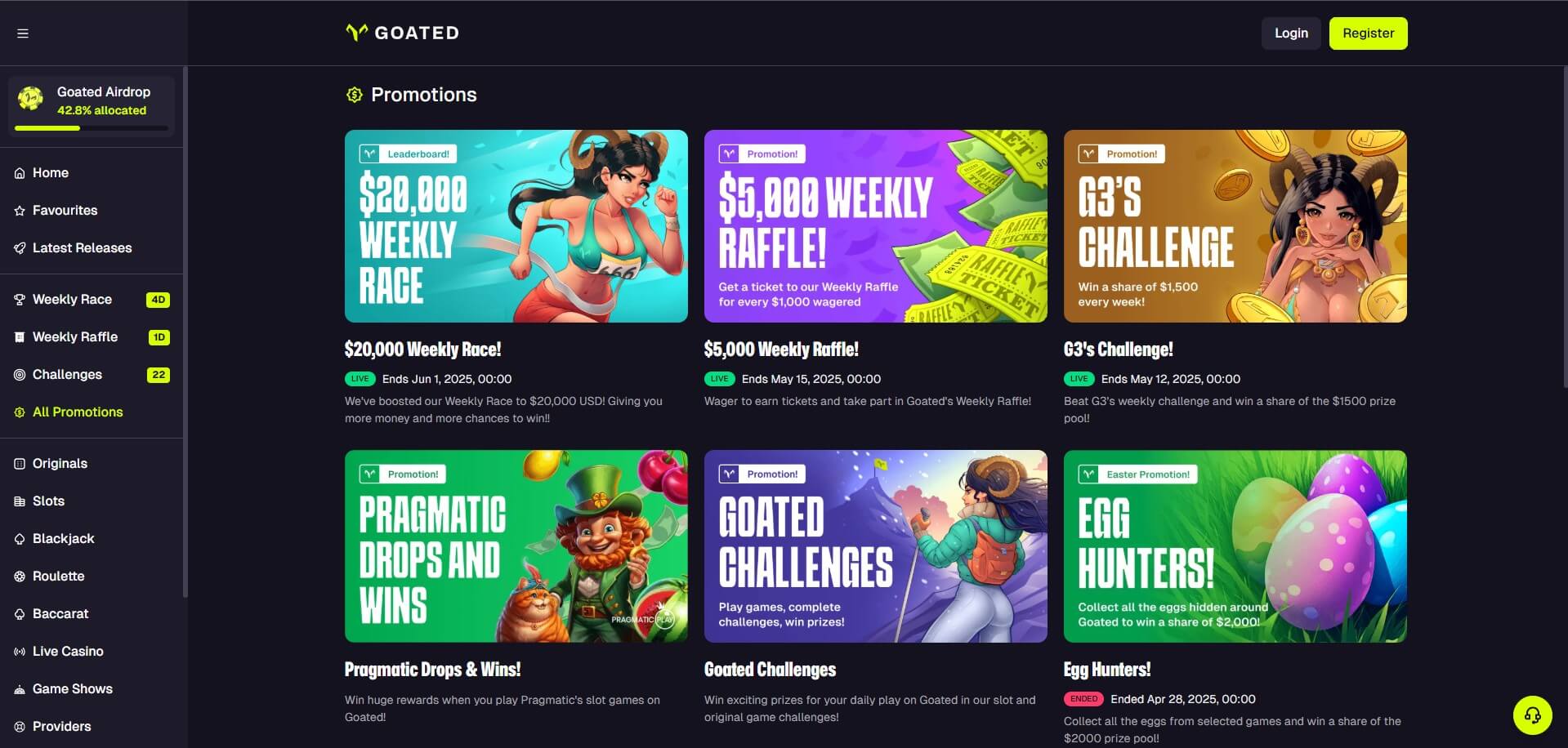 Goated Casino Promotions