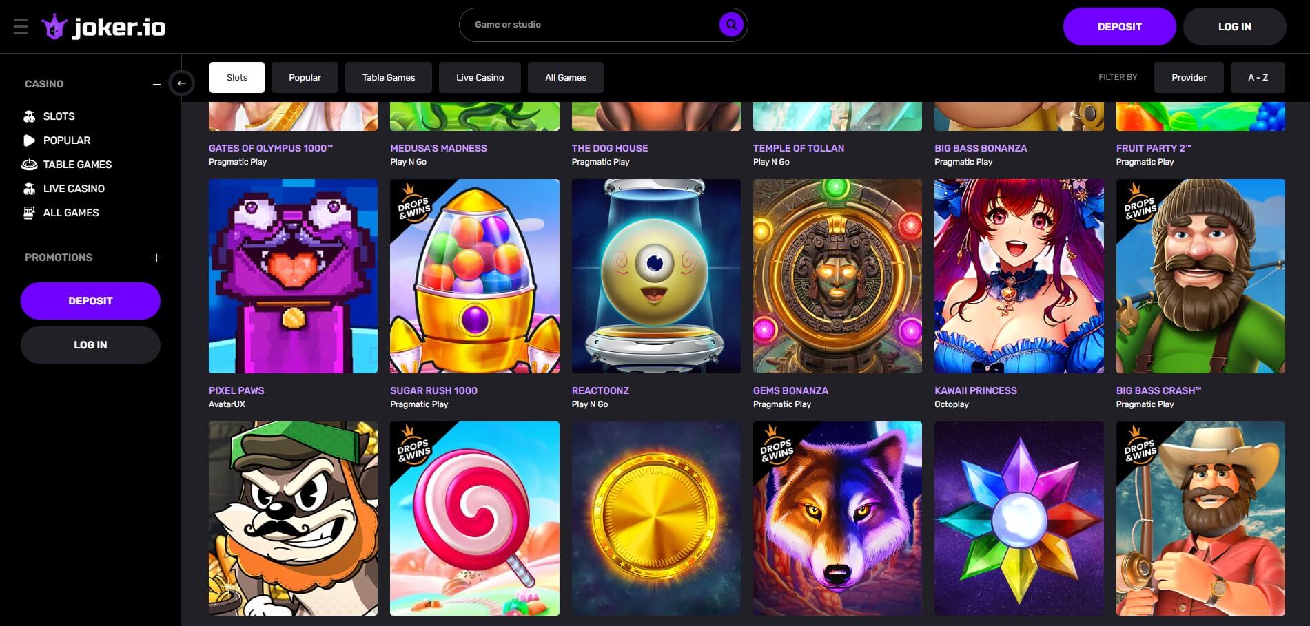 Joker.io Casino Games