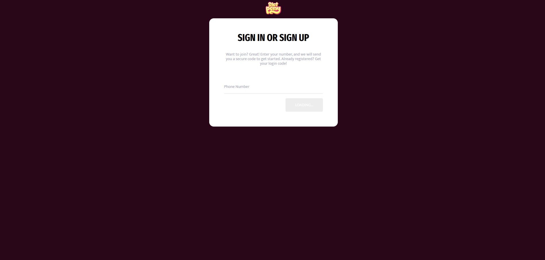 Slot Pony Casino Sign Up
