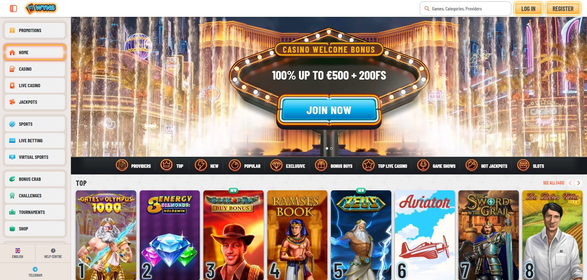 Wyns Casino Review