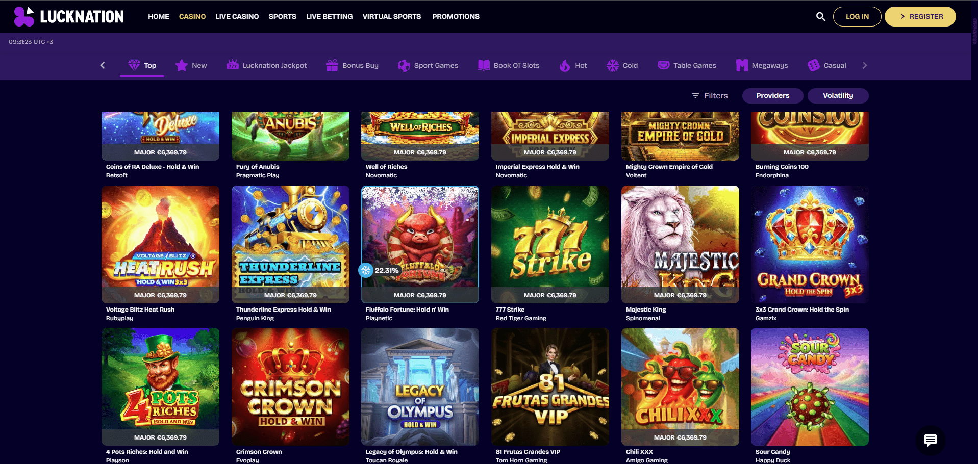 LuckNation Casino Games