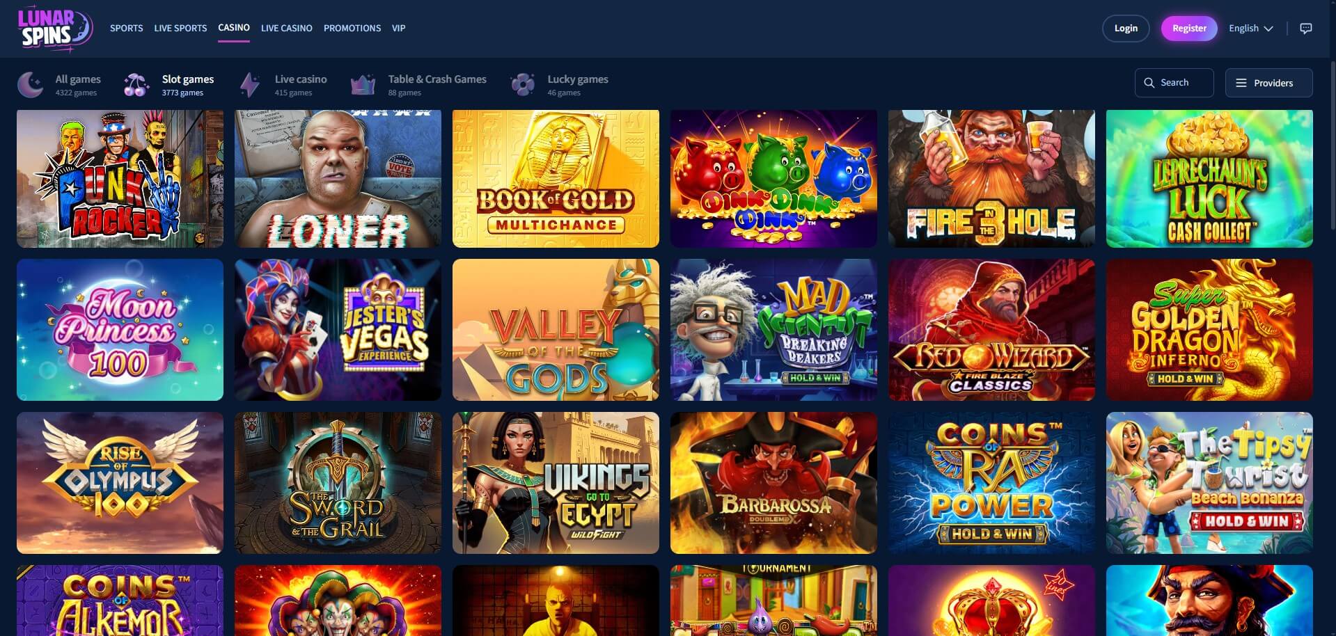 LunarSpins Casino Games