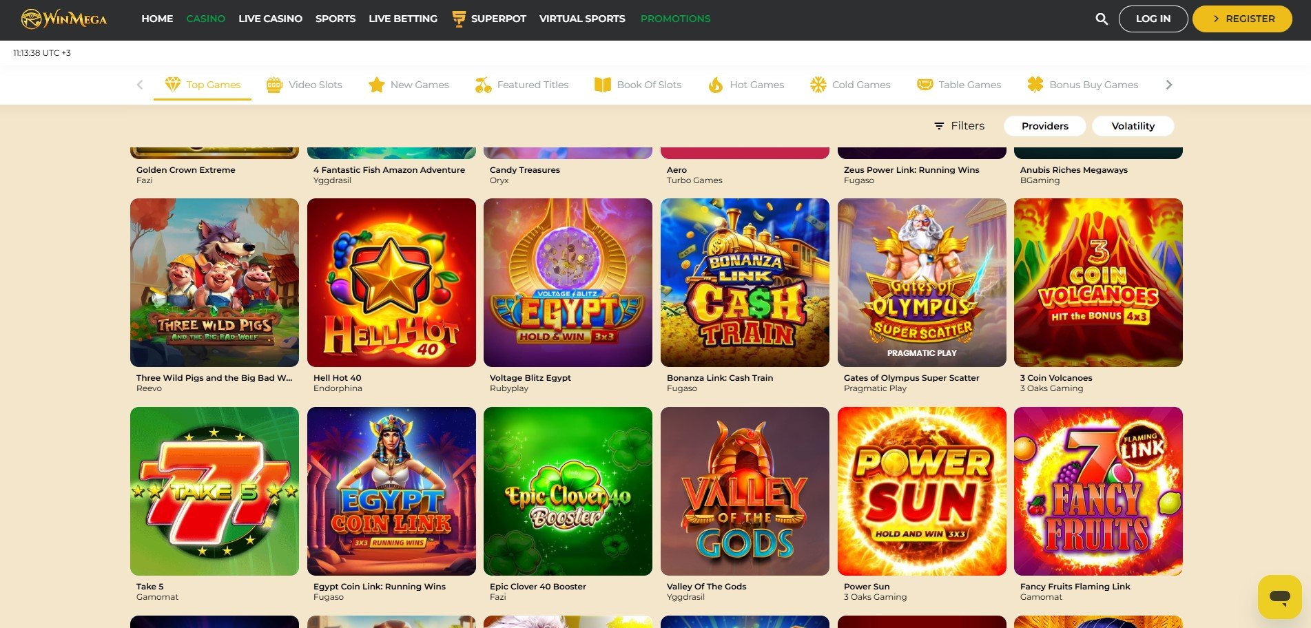 Win Mega Casino Games