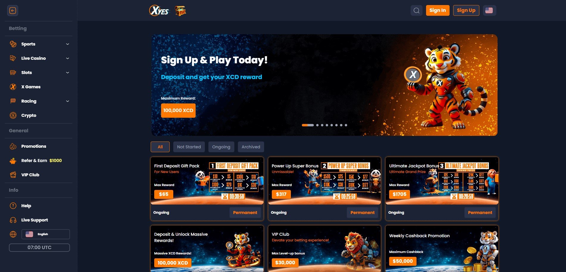 Xyes Casino Promotions