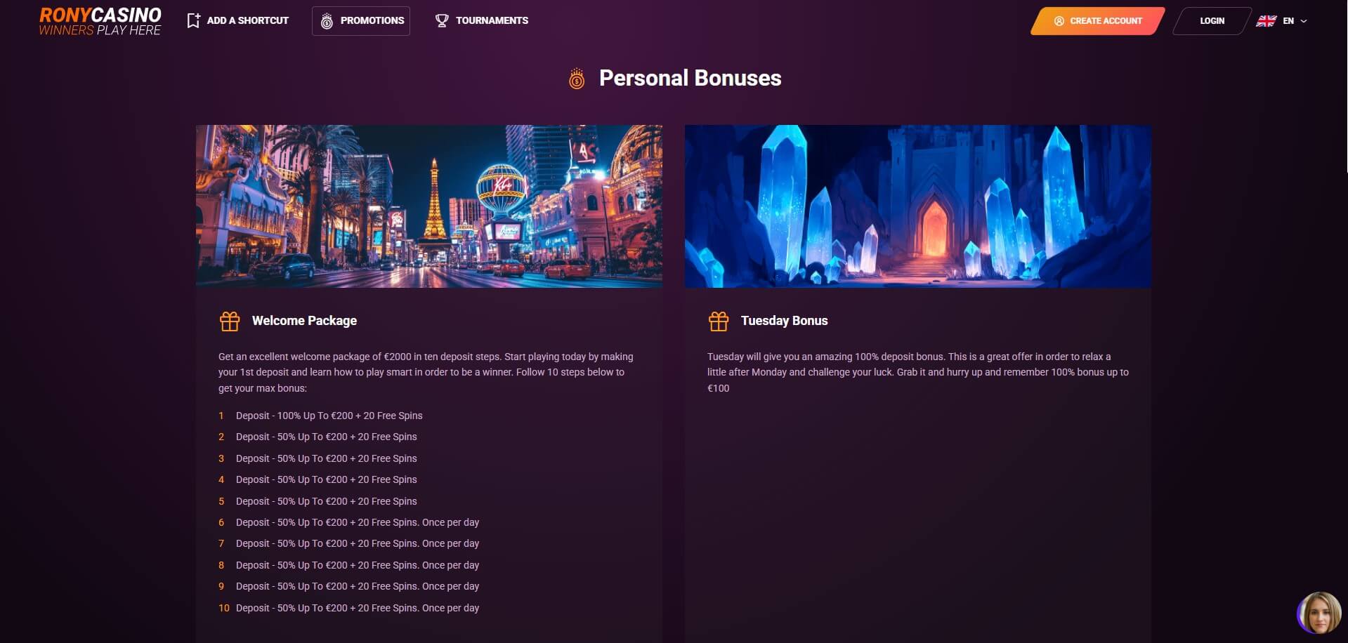RonyCasino Promotions