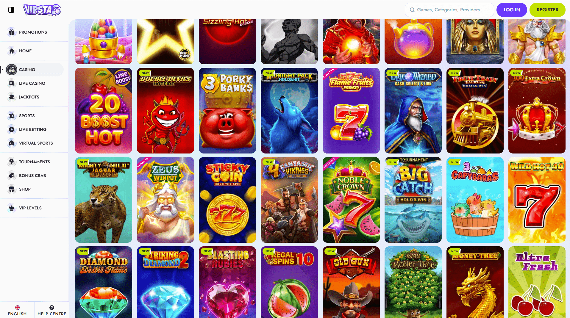 Vipsta Casino Games