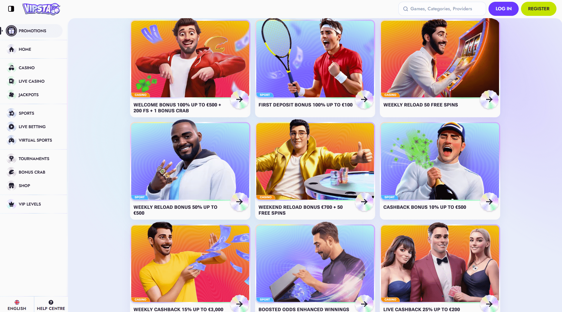 Vipsta Casino Promotions