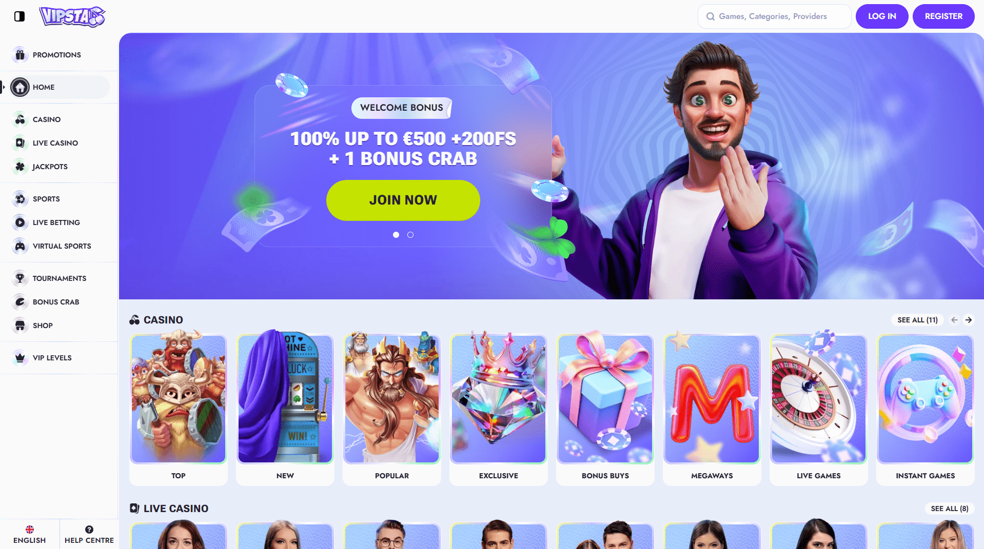 Vipsta Casino Review