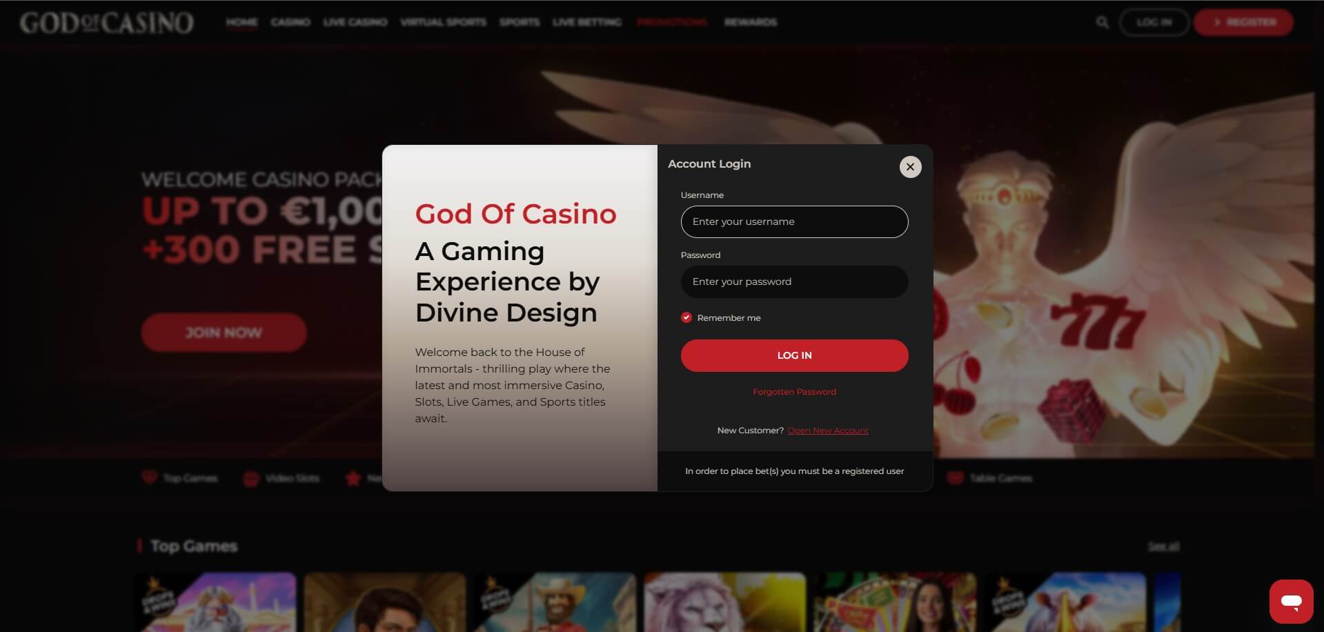 God of Casino Sign Up