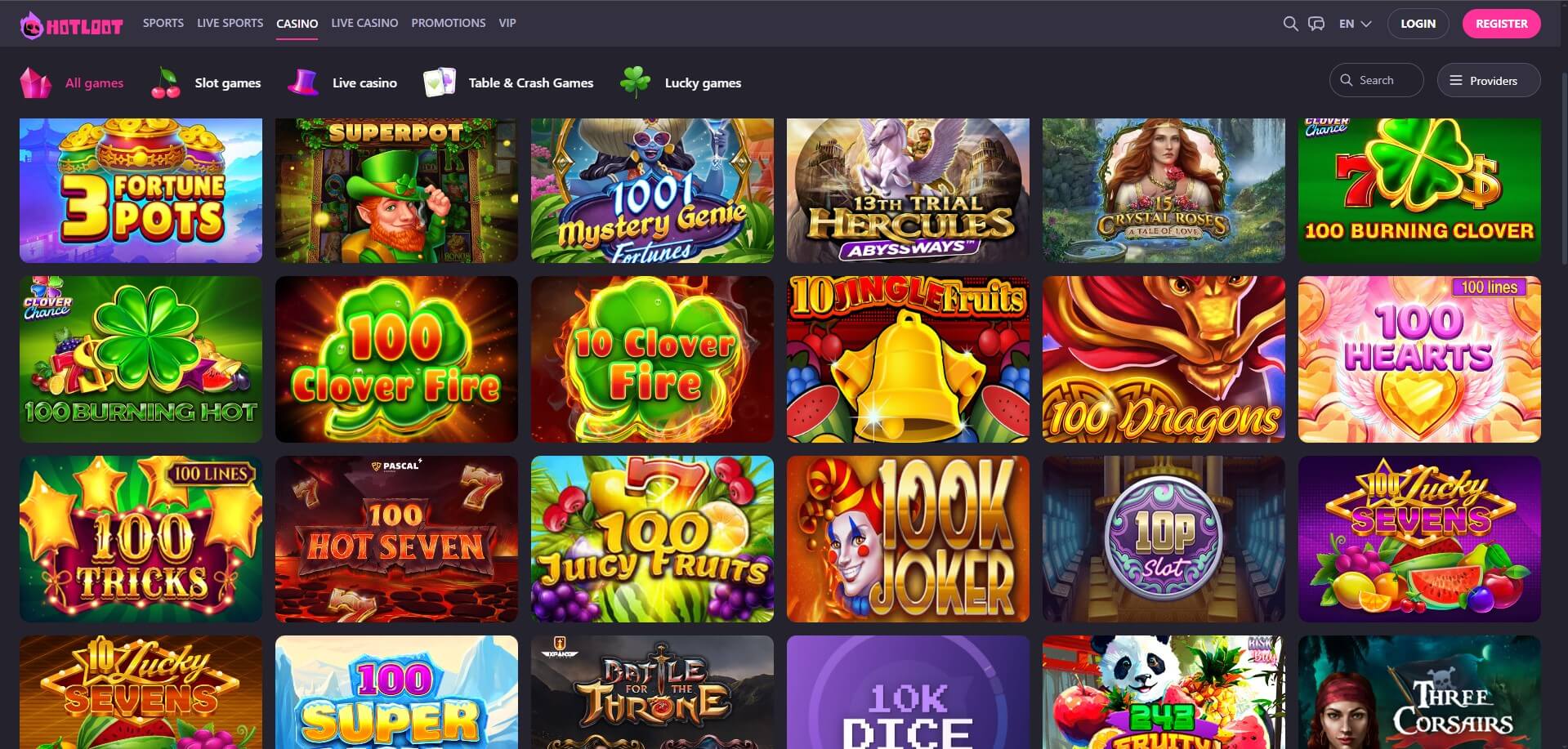 HotLoot Casino Games