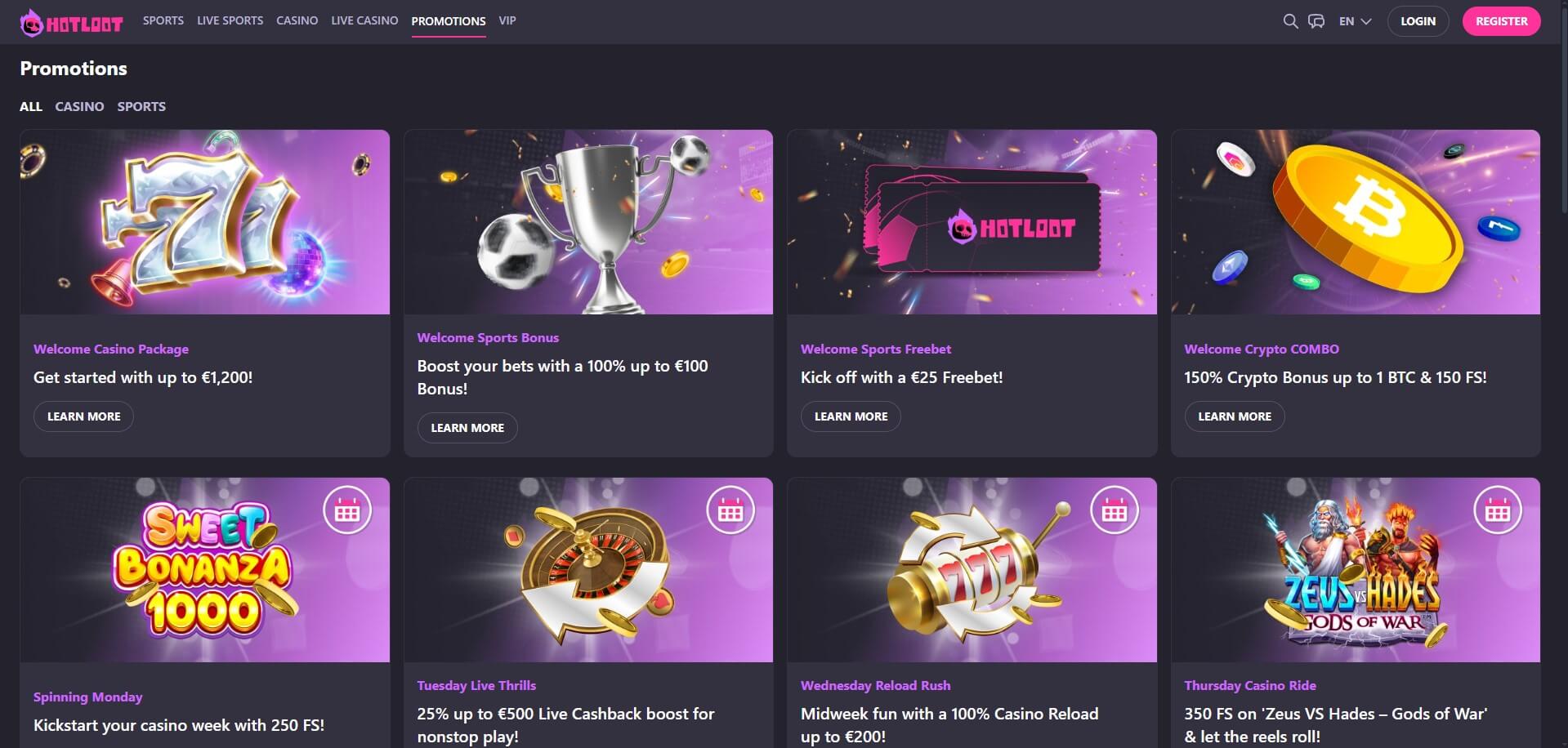 HotLoot Casino Promotions