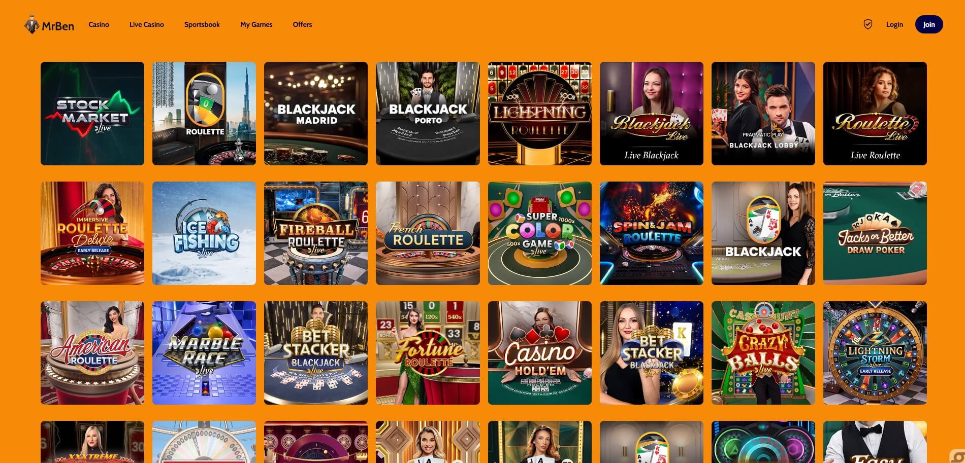 MrBen Casino Games