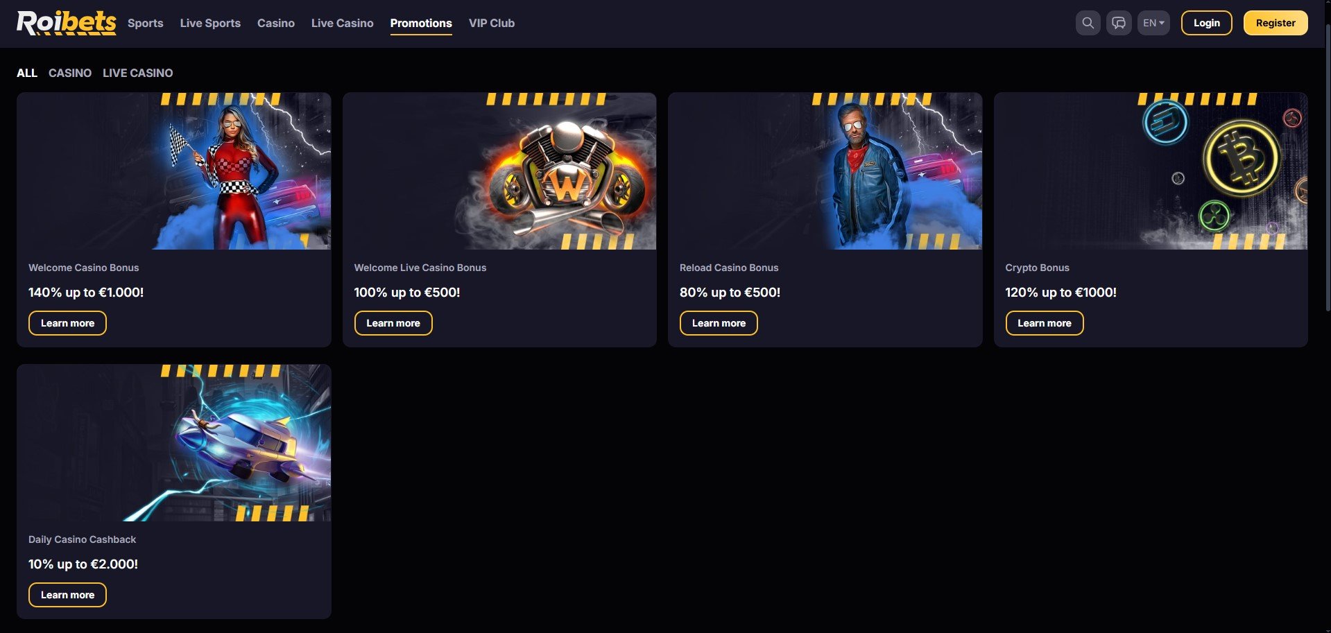 RoiBets Casino Promotions
